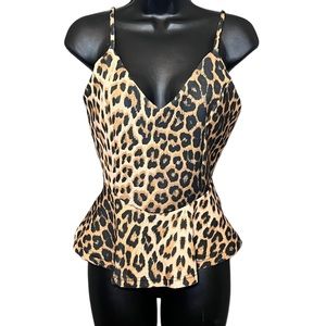 Leopard Peplum Tank Top